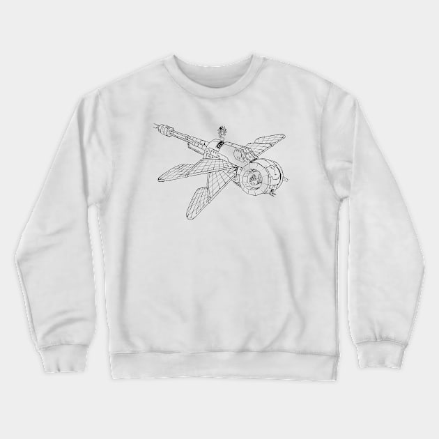 Dragonfly Crewneck Sweatshirt by AJIllustrates